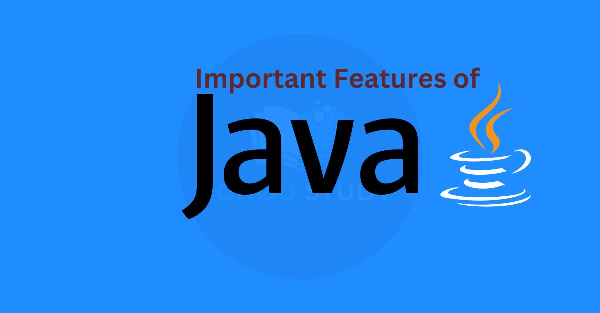 Important Features of Java (जावा की महत्वपूर्ण विशेषताएं)